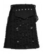 Punk Rave Black Gothic Decadent Punk Studded Denim Mini Skirt