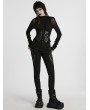 Punk Rave Black Gothic Cyberpunk Patched Underbust Corset Waistband