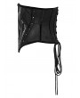 Punk Rave Black Gothic Cyberpunk Patched Underbust Corset Waistband