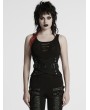 Punk Rave Black Gothic Punk Metal Buckle Interlaced Corset Waistband