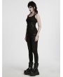 Punk Rave Black Gothic Punk Metal Buckle Interlaced Corset Waistband
