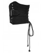 Punk Rave Black Gothic Punk Metal Buckle Interlaced Corset Waistband
