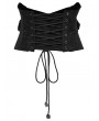 Punk Rave Black Gothic Punk Metal Buckle Interlaced Corset Waistband