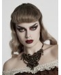 Punk Rave Coffee Gothic Steampunk Beaded Lace Butterfly Necklace