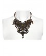 Punk Rave Coffee Gothic Steampunk Beaded Lace Butterfly Necklace