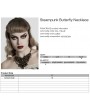Punk Rave Coffee Gothic Steampunk Beaded Lace Butterfly Necklace