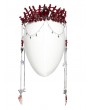 Punk Rave Red Gothic Gorgeous Crystal Chain Tasseled Headband