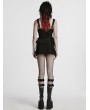 Punk Rave Black Gothic Decadent Punk Studded Denim Vest Top for Women