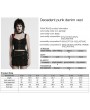 Punk Rave Black Gothic Decadent Punk Studded Denim Vest Top for Women