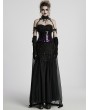 Punk Rave Dark Night Vampire Women's Chiffon Cloak with Detachable Beaded Choker