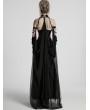 Punk Rave Dark Night Vampire Women's Chiffon Cloak with Detachable Beaded Choker