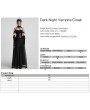 Punk Rave Dark Night Vampire Women's Chiffon Cloak with Detachable Beaded Choker