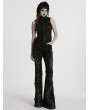 Punk Rave Black Gothic Punk Hollowed Out Skeleton Vest for Women