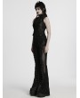 Punk Rave Black Gothic Punk Hollowed Out Skeleton Vest for Women