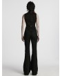 Punk Rave Black Gothic Punk Hollowed Out Skeleton Vest for Women