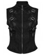Punk Rave Black Gothic Punk Hollowed Out Skeleton Vest for Women