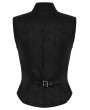 Punk Rave Black Gothic Punk Hollowed Out Skeleton Vest for Women