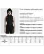 Punk Rave Black Gothic Punk Hollowed Out Skeleton Vest for Women