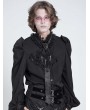 Devil Fashion Black Gothic Retro Embroidery Tasseled Necktie for Men