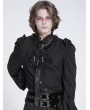 Devil Fashion Black Gothic Retro Embroidery Tasseled Necktie for Men