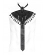Devil Fashion Black Gothic Retro Embroidery Tasseled Necktie for Men