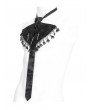 Devil Fashion Black Gothic Retro Embroidery Tasseled Necktie for Men