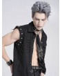 Devil Fashion Black Gothic Punk Studded Spider Web Chain Necktie for Men