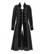 Devil Fashion Black Gothic Vintage Double-Breasted Long  Vlevet Party Coat for Men