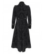 Devil Fashion Black Gothic Vintage Double-Breasted Long  Vlevet Party Coat for Men