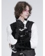 Devil Fashion Black Gothic Retro Cross Crochet Lace-Up Gloves for Men