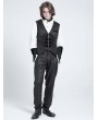 Devil Fashion Black Gothic Vintage Jacquard Loose Party Pants for Men