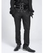 Devil Fashion Black Gothic Retro Beaded Lace Applique Jacquard Party Pants for Men