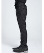 Devil Fashion Black Gothic Retro Beaded Lace Applique Jacquard Party Pants for Men