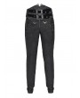 Devil Fashion Black Gothic Retro Beaded Lace Applique Jacquard Party Pants for Men