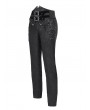 Devil Fashion Black Gothic Retro Beaded Lace Applique Jacquard Party Pants for Men