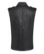 Devil Fashion Black Gothic Punk Crossover Lace Up Sleeveless Shirt for Men