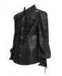 Devil Fashion Black Retro Gothic Embroidery Lace-Up Long Sleeve Shirt for Men