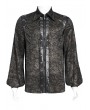 Devil Fashion Gothic Steampunk Chain Vintage Zip Up Shirt for Men