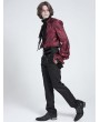 Devil Fashion Red Retro Gothic Victorian Vampire Ruffle Long Sleeve Shirt for Men