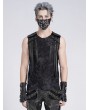 Devil Fashion Black Gothic Punk Decadent Eyelet Strap Sleeveless T-Shirt for Men