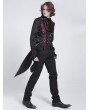 Devil Fashion Black and Red Retro Gothic Victorian Swallowtail Waistcoat for Men