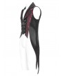 Devil Fashion Black and Red Retro Gothic Victorian Swallowtail Waistcoat for Men