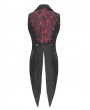 Devil Fashion Black and Red Retro Gothic Victorian Swallowtail Waistcoat for Men