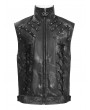 Devil Fashion Black Gothic Punk Studded Stand Collar Waistcoat for Men