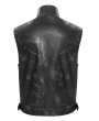 Devil Fashion Black Gothic Punk Studded Stand Collar Waistcoat for Men