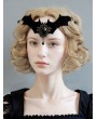 Black Gothic Bat Retro Crystal Pendant Headband
