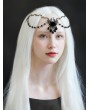 Black Gothic Halloween Spider Bridal Chain Headpiece