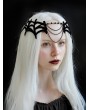 Black Gothic Retro Spider Web Chain Headband
