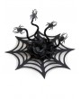 Black Gothic Mesh Flower Spider Web Hair Clip