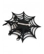 Black Gothic Mesh Flower Spider Web Hair Clip